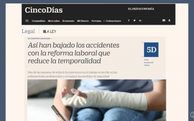 Así han bajado los accidentes con la reforma laboral que reduce la temporalidad